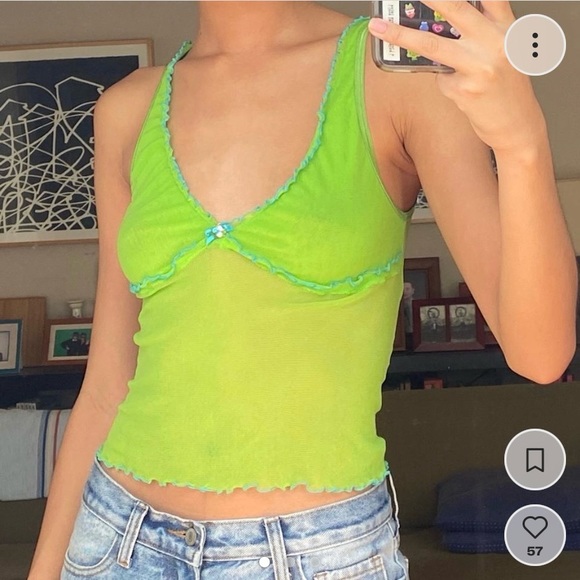 Victoria’s Secret Mesh Green Cami - Picture 5 of 5
